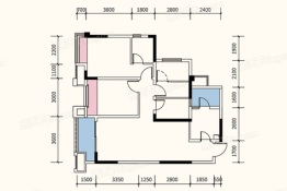 融信澜湾3室2厅1厨2卫建面98.54㎡