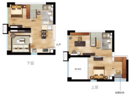 铂悦中心3室2厅1厨2卫建面76.00㎡