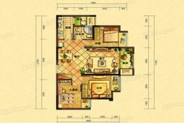 联发龙洲湾1号3室2厅1厨1卫建面82.93㎡