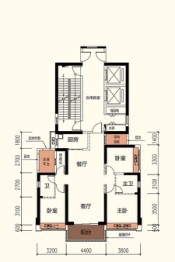 龙光阳光水岸3室2厅1厨2卫建面127.00㎡