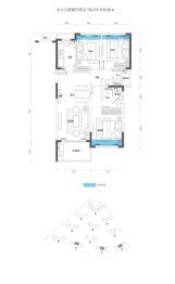 尚璟瑞府3室2厅1厨2卫建面102.73㎡