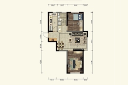 民安·海逸康城2室2厅1厨1卫建面79.00㎡