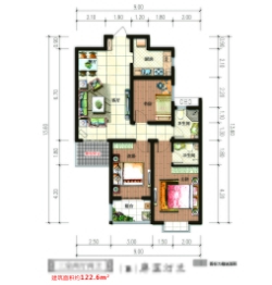 金磊·凤凰城3室2厅1厨2卫建面122.60㎡