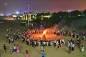 篝火晚会实景图