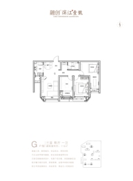 融创·滨江壹号3室2厅1厨1卫建面116.00㎡