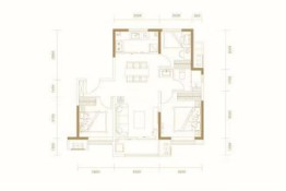 旭辉景瑞塘沽湾陆号3室2厅1厨1卫建面90.00㎡