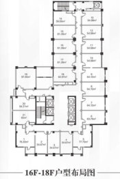 中达·观天下1室1厅1厨1卫建面54.58㎡