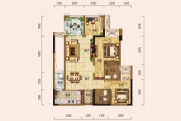 东邦小悦湾3室2厅1厨2卫建面85.98㎡