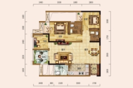 东邦小悦湾3室2厅1厨2卫建面92.67㎡