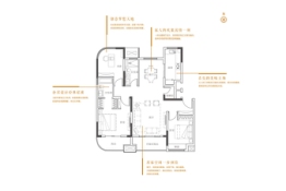 欢GO街区3室2厅1厨2卫建面123.49㎡