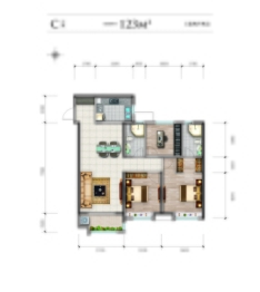 保利·香槟国际3室2厅2卫建面123.00㎡