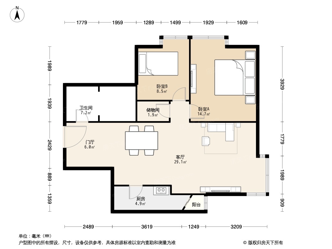 户型图1/2