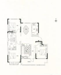 碧海方舟3室2厅1厨2卫建面129.00㎡