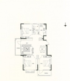 碧海方舟3室2厅1厨1卫建面133.00㎡