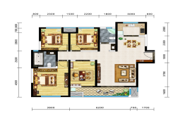 新兴天著3室2厅1厨2卫建面146.00㎡