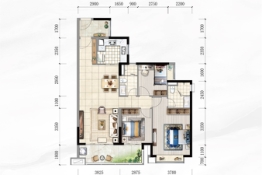 时代外滩（肇庆）3室2厅1厨2卫建面117.00㎡