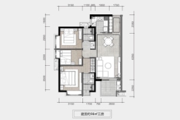 光大松湖云台3室2厅1厨2卫建面98.00㎡