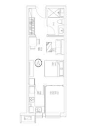 淄博恒大帝景1室1厅1厨1卫建面49.17㎡