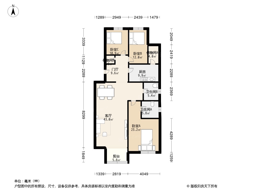 龙腾苑二区户型图