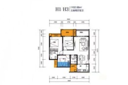 泰诚·十里水街3室2厅1厨2卫建面102.98㎡