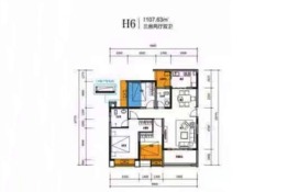 泰诚·十里水街3室2厅1厨2卫建面107.63㎡