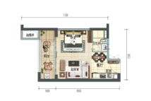 雅居乐香山湾高层户型图-G1户型