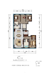 绿城百合留香苑4室2厅3卫建面236.00㎡