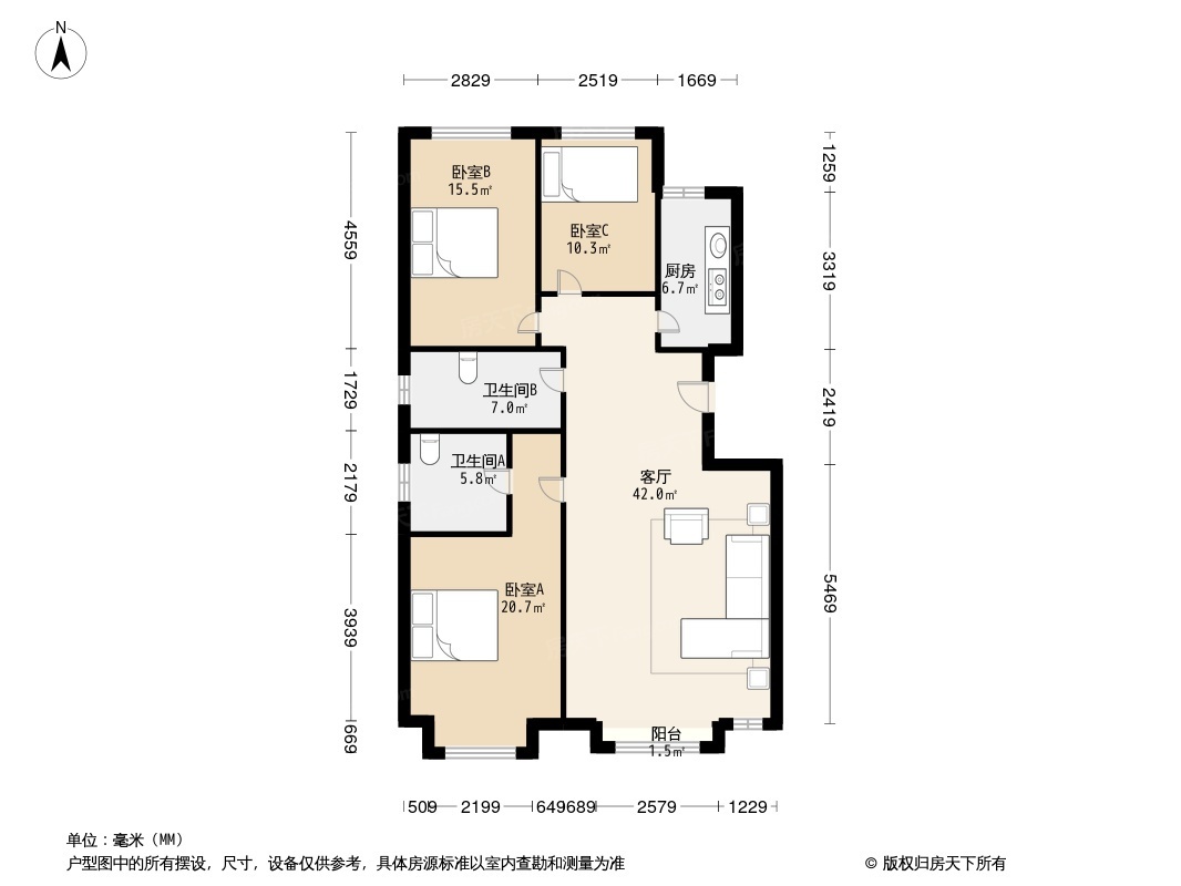 万年花城三期户型图