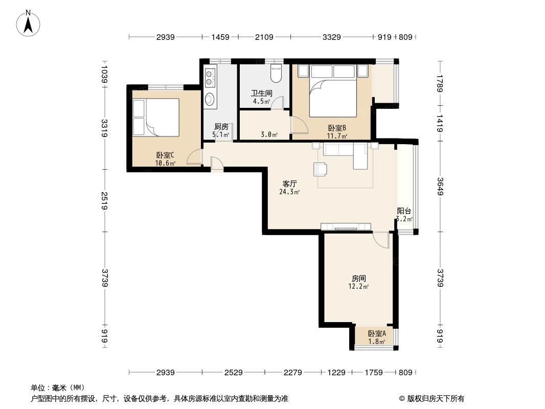 户型图1/2