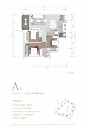 万品名典3室2厅1厨2卫建面108.86㎡