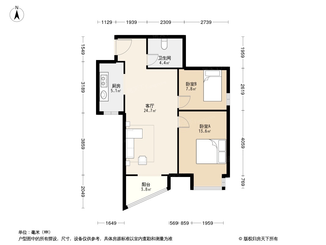 户型图1/2