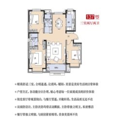 众成·熙悦华庭3室2厅1厨2卫建面137.00㎡