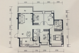 顺德恒大江湾4室2厅1厨2卫建面122.00㎡