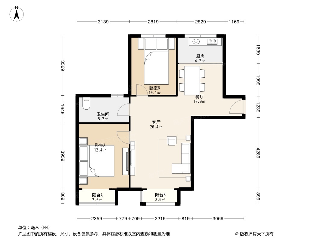 户型图1/2