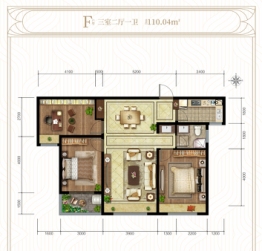 丽和苑 · 东观天下3室2厅1厨1卫建面110.04㎡