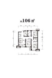 荣盛·金科雅苑3室2厅1厨2卫建面106.00㎡