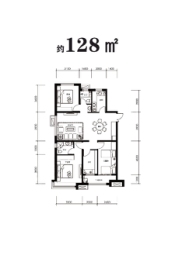 荣盛·金科雅苑4室2厅1厨2卫建面128.00㎡