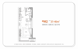 新田·印象中心1室2厅1厨1卫建面37.00㎡