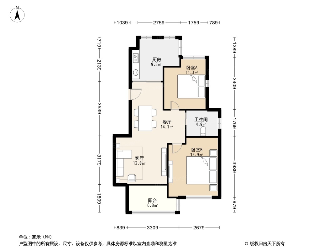 金鹤新城双佳翠庭户型-上海房天下