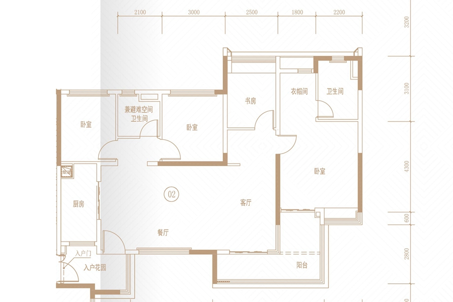 保利和悦滨江4居室户型