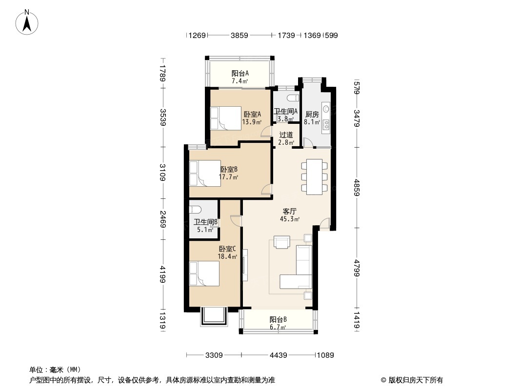 鑫天花园户型图