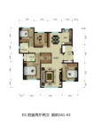 D1四室两厅两卫161.43平