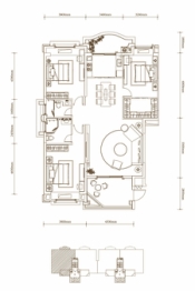 经纬源家园4室2厅1厨2卫建面153.00㎡