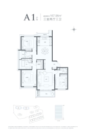 锦绣里3室2厅1厨3卫建面167.96㎡