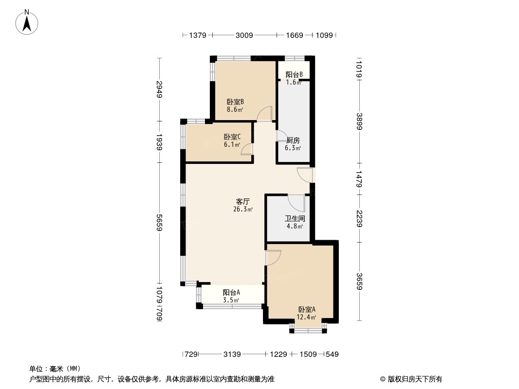 户型图1/2