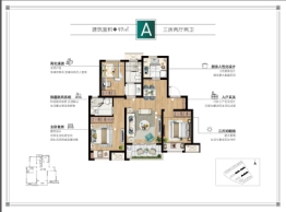 朗诗·朗绿花园3室2厅1厨2卫建面97.00㎡