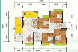 福鑫公馆4室2厅1厨2卫建面138.00㎡