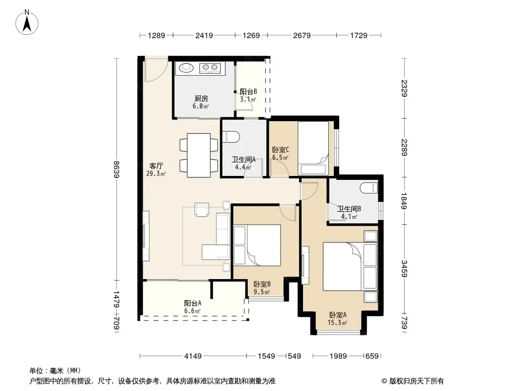 大冲城市花园户型图