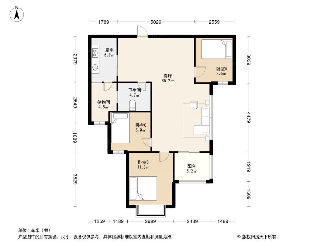 户型图1/2