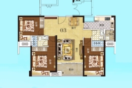 蔚蓝四季3室2厅1厨2卫建面115.00㎡